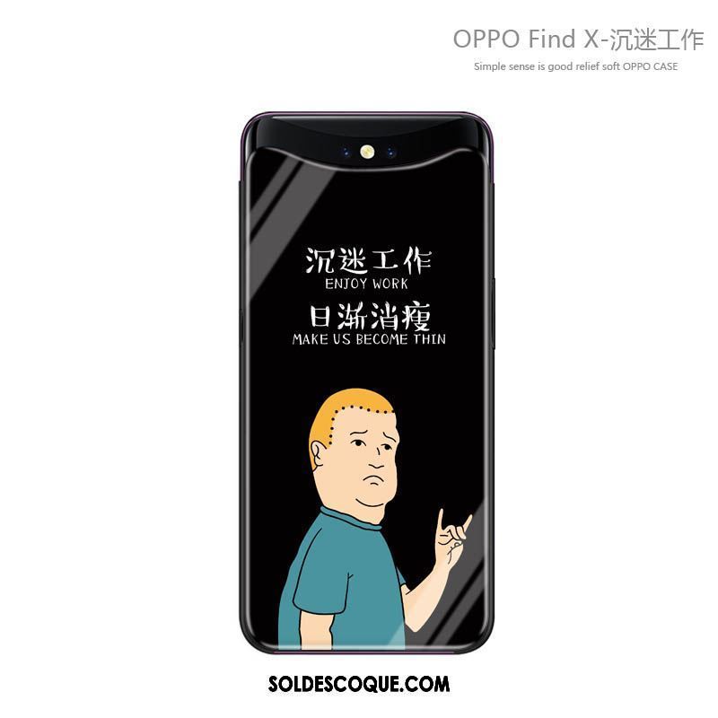 Coque Oppo Find X Incassable Téléphone Portable Étui Verre Silicone Pas Cher