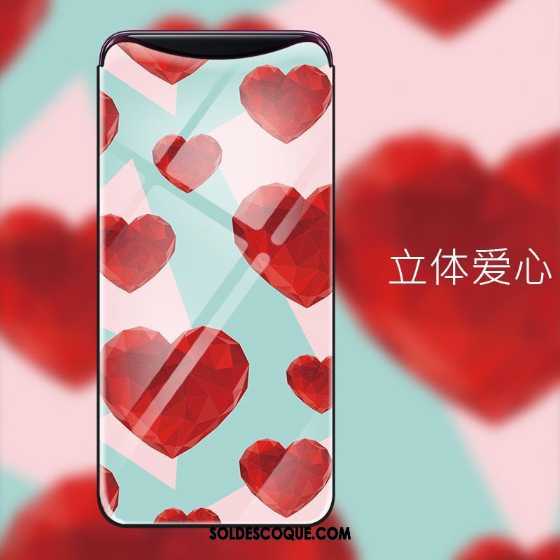 Coque Oppo Find X Incassable Verre Trempé Amour Protection Simple Housse Soldes