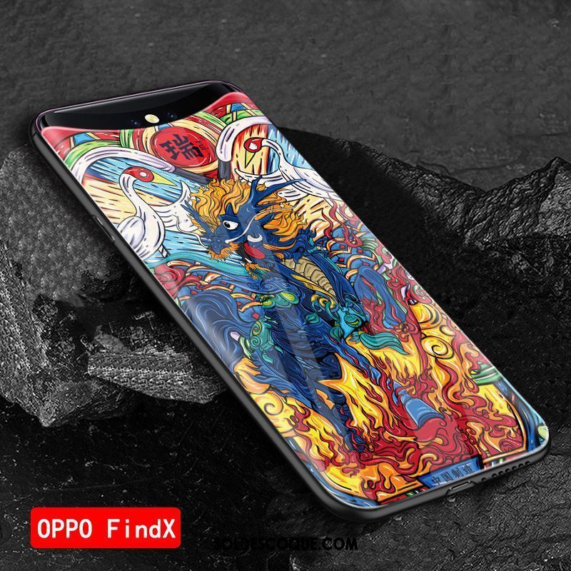 Coque Oppo Find X Net Rouge Personnalisé Étui Protection Vert Housse Soldes