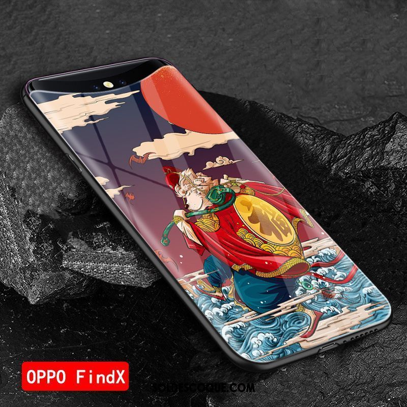 Coque Oppo Find X Net Rouge Personnalisé Étui Protection Vert Housse Soldes