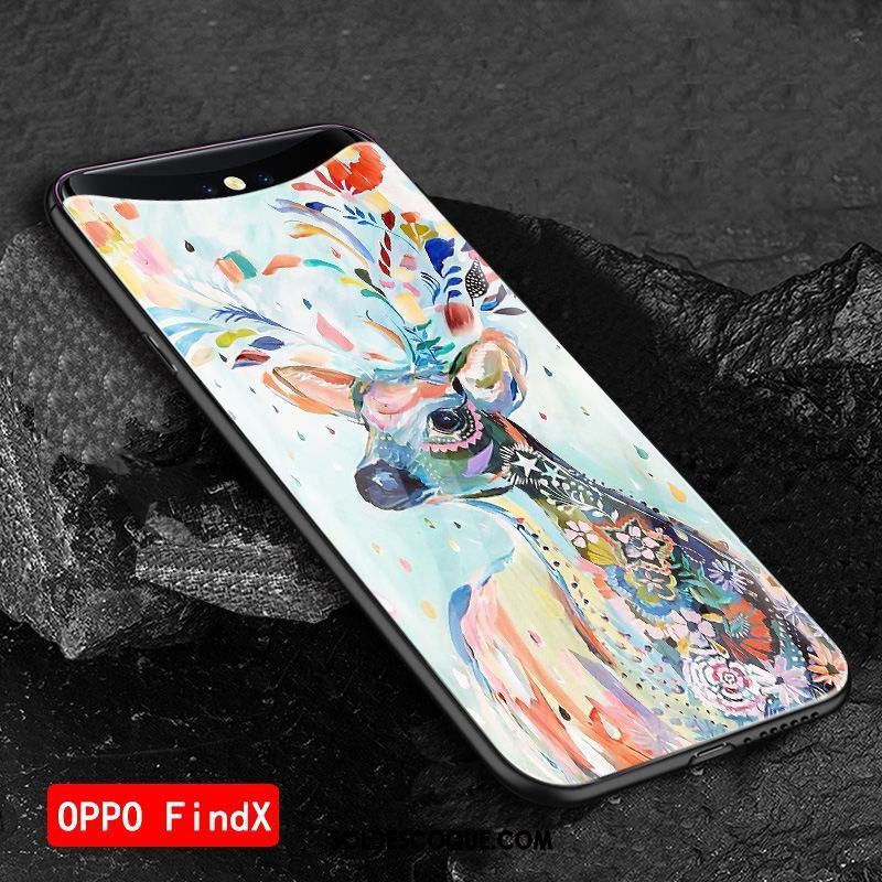 Coque Oppo Find X Net Rouge Personnalisé Étui Protection Vert Housse Soldes