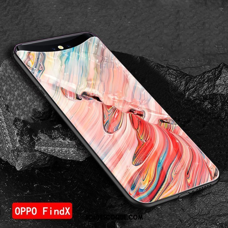 Coque Oppo Find X Net Rouge Personnalisé Étui Protection Vert Housse Soldes