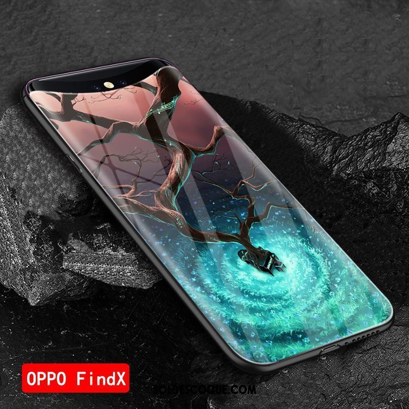 Coque Oppo Find X Net Rouge Personnalisé Étui Protection Vert Housse Soldes