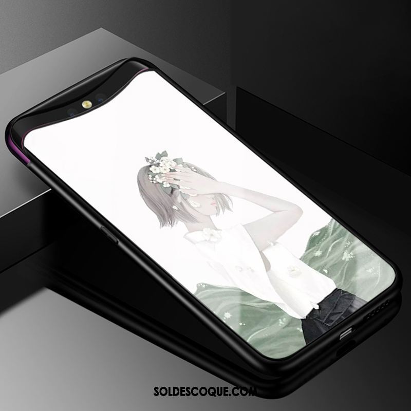 Coque Oppo Find X Peinture À L'huile Étui Marque De Tendance Verre Nouveau Housse En Vente