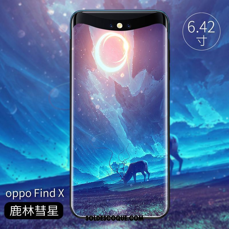 Coque Oppo Find X Personnalité Violet Étui Nouveau Protection En Ligne