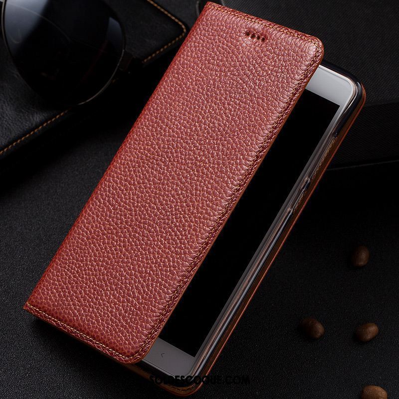 Coque Oppo Find X Protection Cuir Véritable Rouge Téléphone Portable Étui En Cuir France