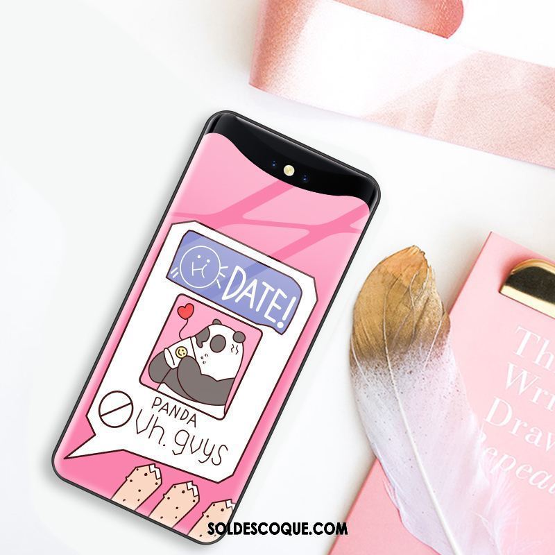 Coque Oppo Find X Protection Incassable Blanc Net Rouge Verre Pas Cher