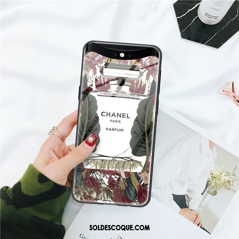 Coque Oppo Find X Protection Incassable Blanc Net Rouge Verre Pas Cher