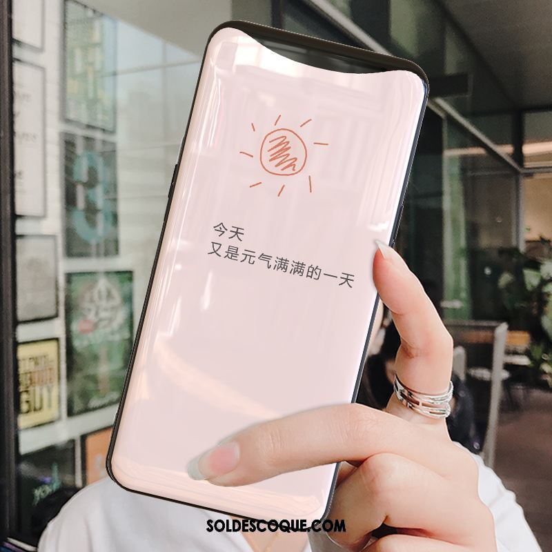 Coque Oppo Find X Rose Étui Net Rouge Protection Silicone Pas Cher