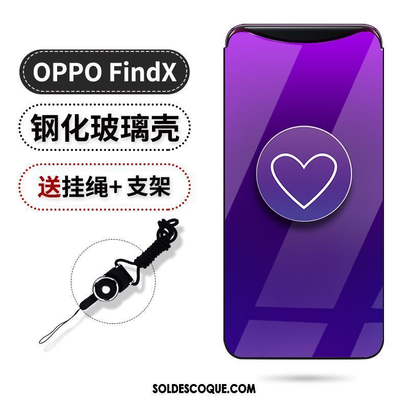 Coque Oppo Find X Silicone Violet Téléphone Portable Étui Tendance Pas Cher