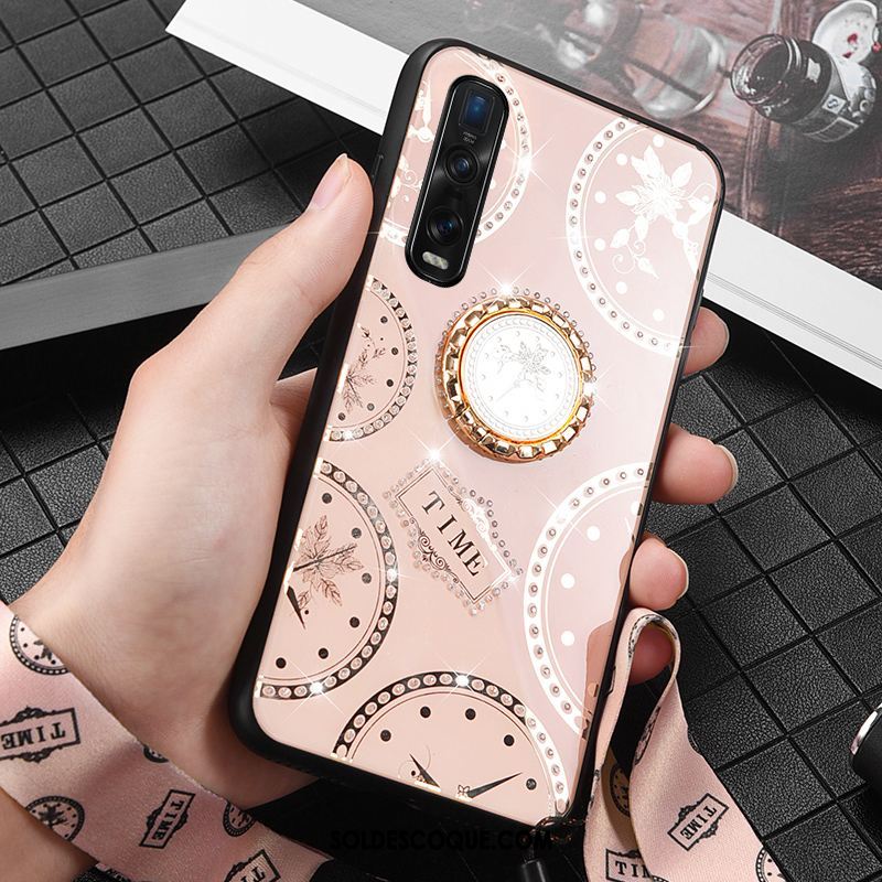 Coque Oppo Find X2 Pro Mode Très Mince Strass Téléphone Portable Support En Vente