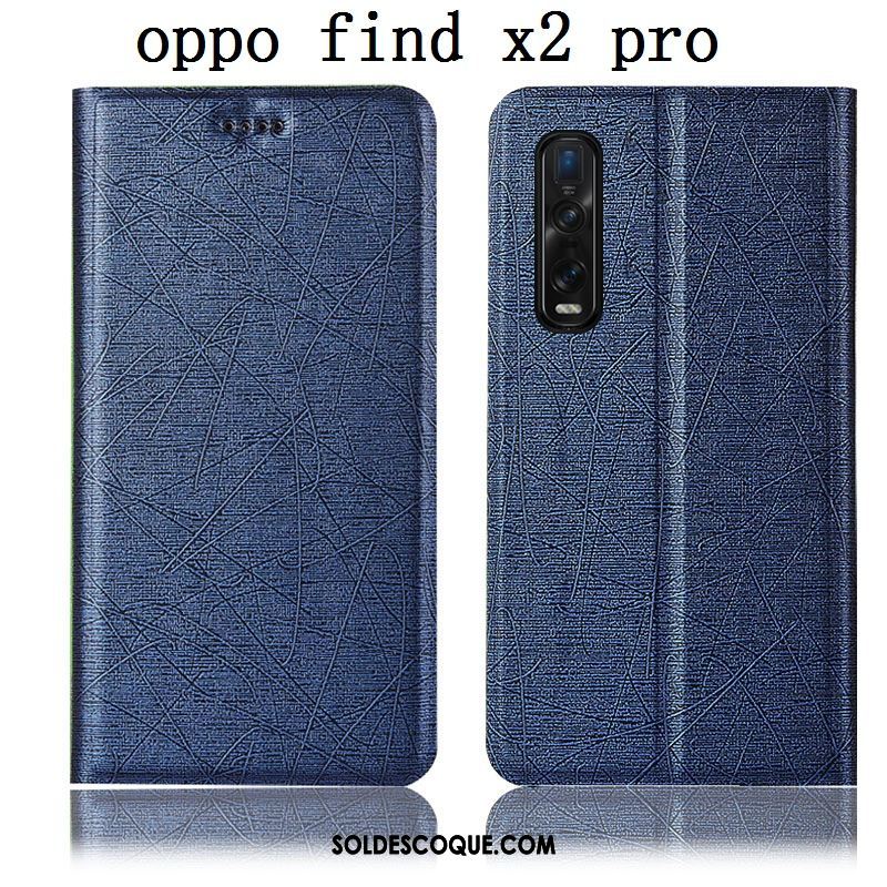 Coque Oppo Find X2 Pro Or Étui Téléphone Portable Incassable Étui En Cuir Pas Cher