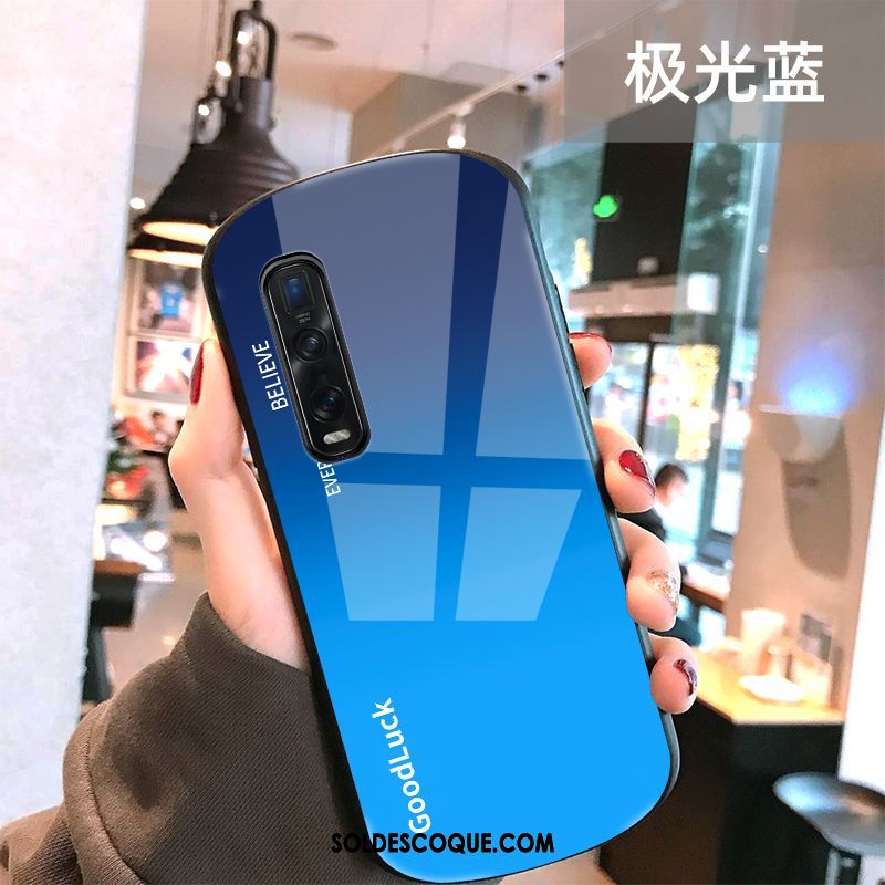 Coque Oppo Find X2 Pro Refroidissement Marque De Tendance Bleu Tout Compris Étui France