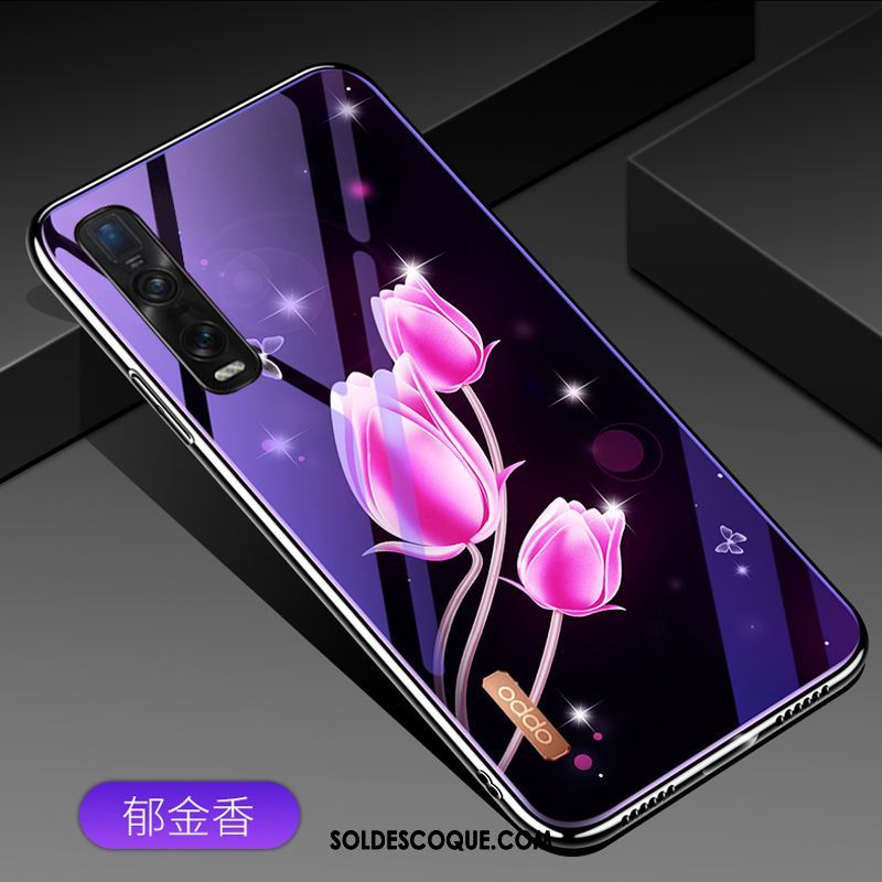 Coque Oppo Find X2 Pro Silicone Bleu Fluide Doux Violet Téléphone Portable Pas Cher