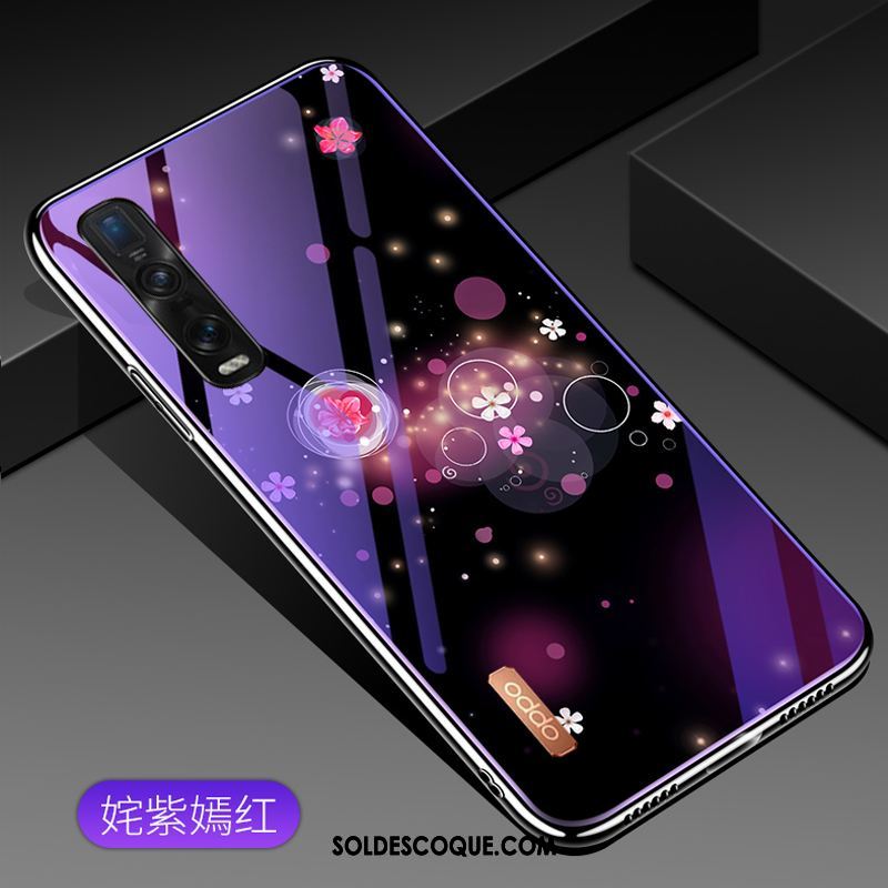 Coque Oppo Find X2 Pro Silicone Bleu Fluide Doux Violet Téléphone Portable Pas Cher