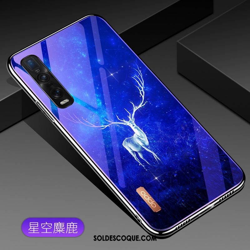 Coque Oppo Find X2 Pro Silicone Bleu Fluide Doux Violet Téléphone Portable Pas Cher