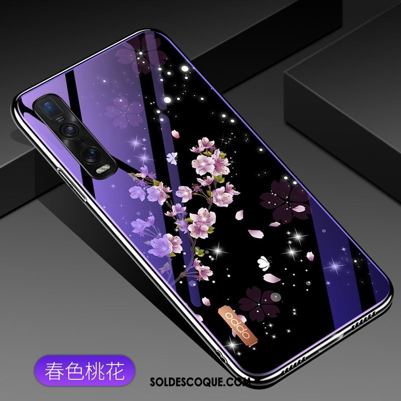 Coque Oppo Find X2 Pro Silicone Bleu Fluide Doux Violet Téléphone Portable Pas Cher