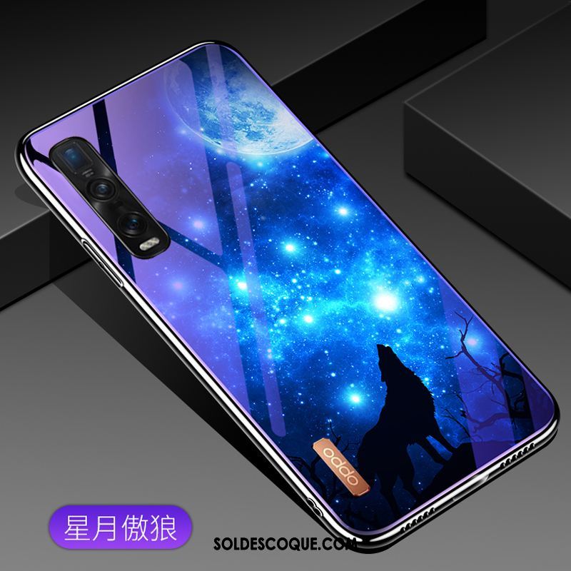 Coque Oppo Find X2 Pro Silicone Bleu Fluide Doux Violet Téléphone Portable Pas Cher