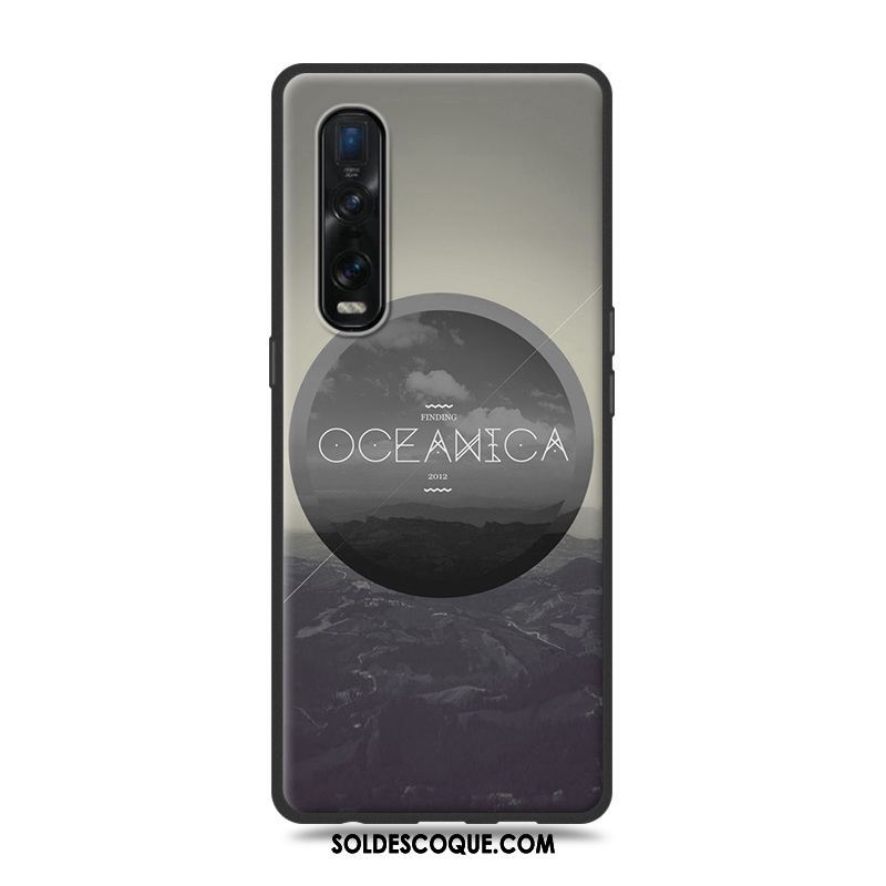 Coque Oppo Find X2 Pro Étui Fluide Doux Dessin Animé Bleu Silicone En Ligne