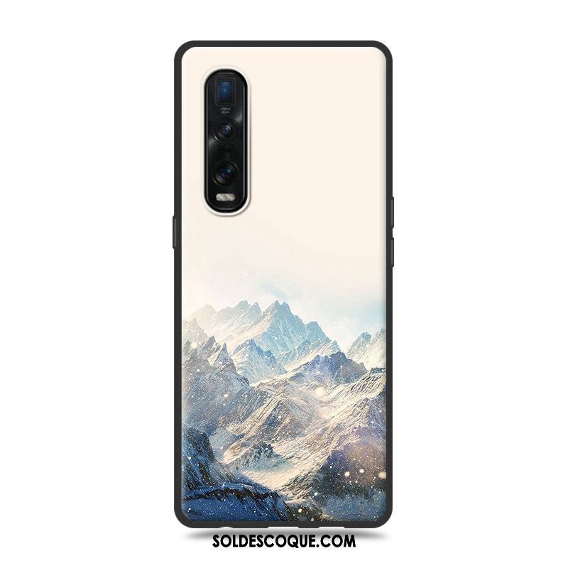 Coque Oppo Find X2 Pro Étui Fluide Doux Dessin Animé Bleu Silicone En Ligne