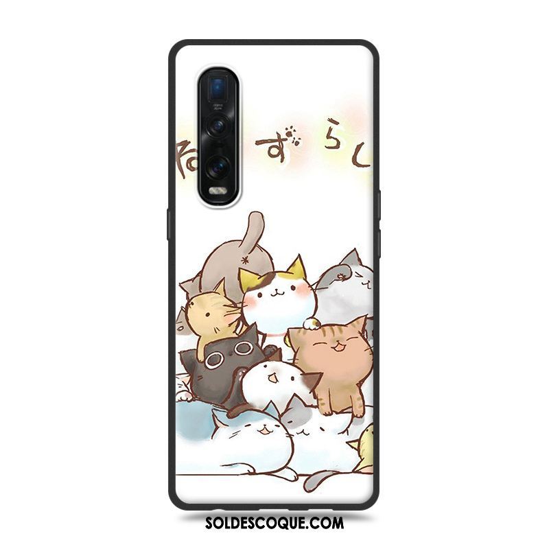 Coque Oppo Find X2 Pro Étui Fluide Doux Dessin Animé Bleu Silicone En Ligne