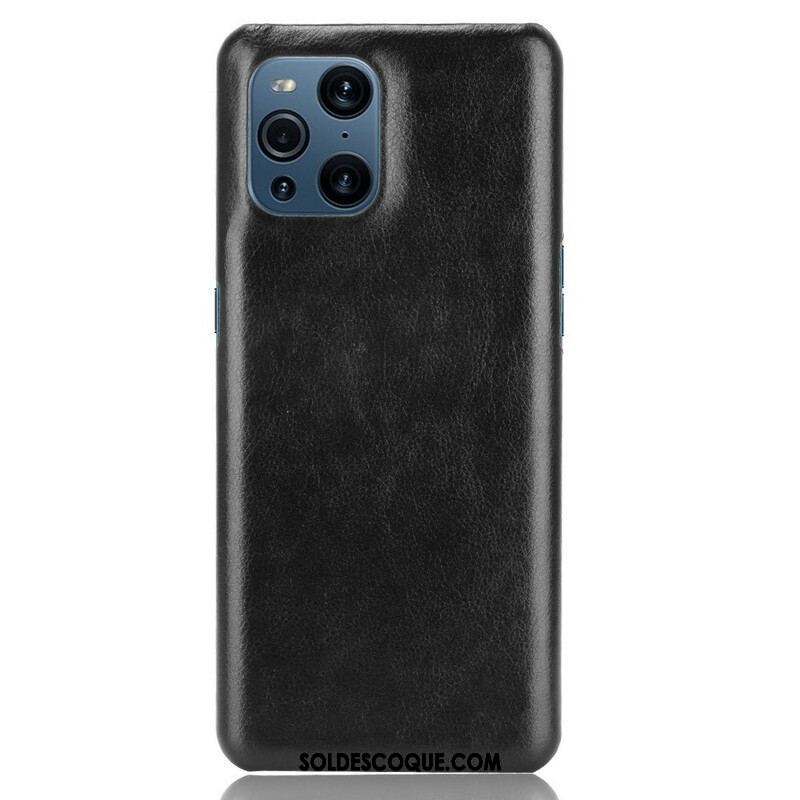 Coque Oppo Find X3 / X3 Pro Effet Cuir Litchi