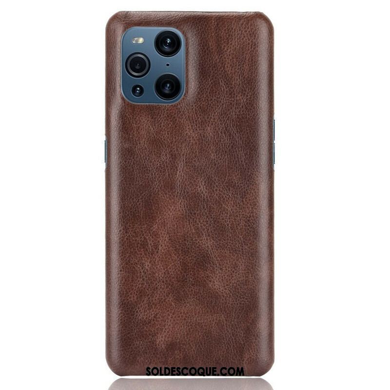 Coque Oppo Find X3 / X3 Pro Effet Cuir Litchi