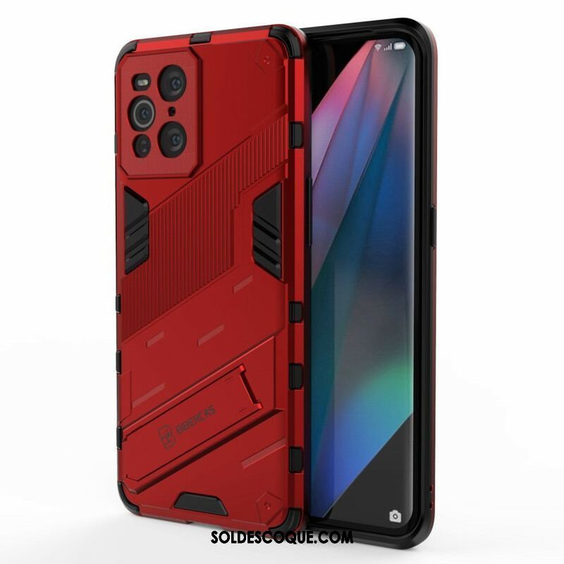 Coque Oppo Find X3 / X3 Pro Support Amovible Deux Positions Mains Libres