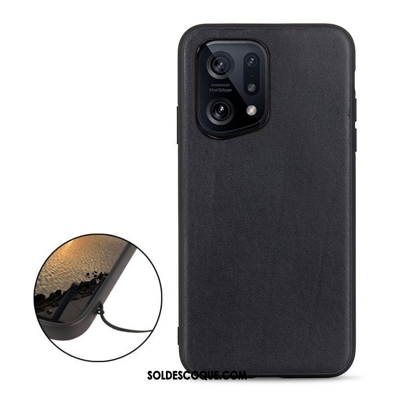 Coque Oppo Find X5 Cuir