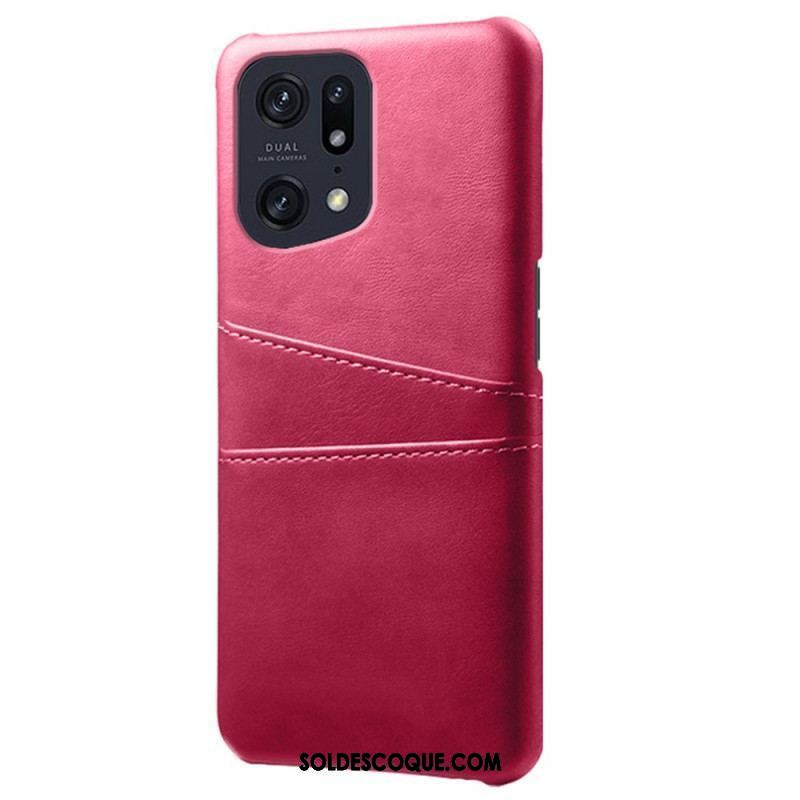 Coque Oppo Find X5 Effet Cuir Porte-Cartes