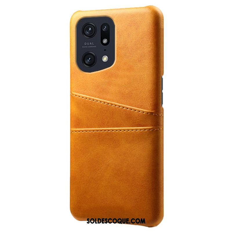 Coque Oppo Find X5 Effet Cuir Porte-Cartes