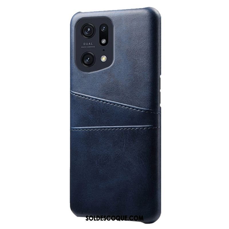 Coque Oppo Find X5 Effet Cuir Porte-Cartes