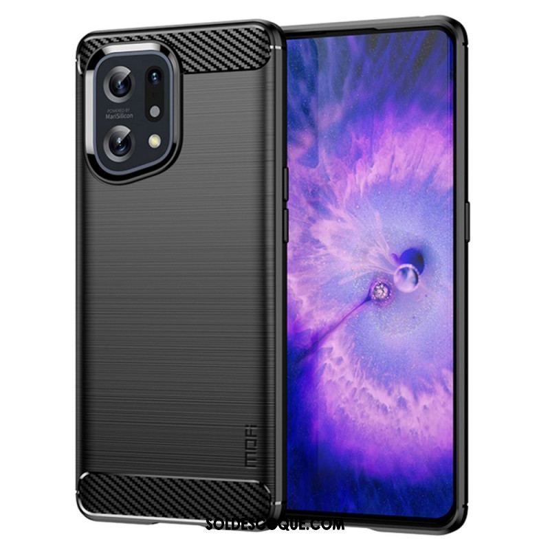 Coque Oppo Find X5 Fibre Carbone Brossée MOFI