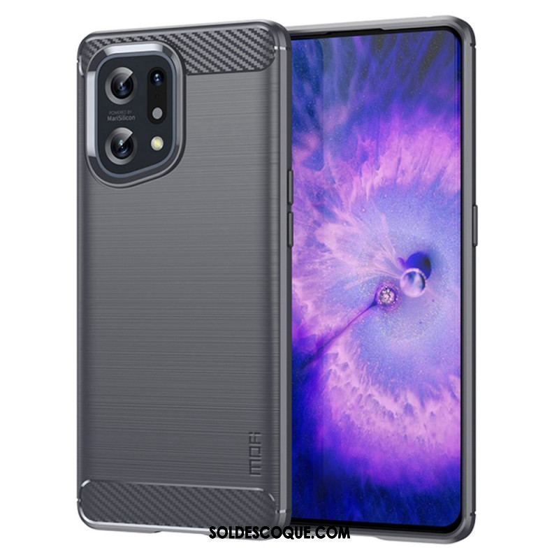 Coque Oppo Find X5 Fibre Carbone Brossée MOFI