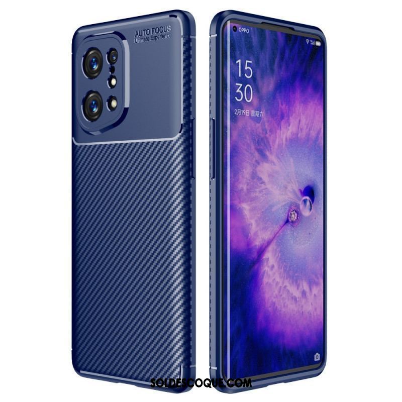 Coque Oppo Find X5 Flexible Fibre Carbone