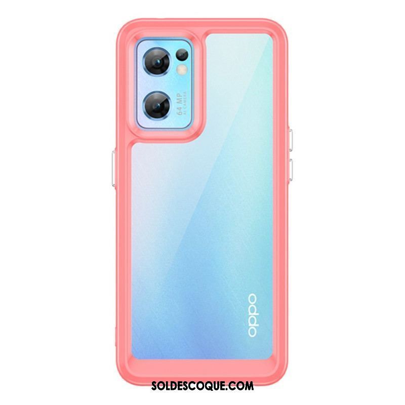 Coque Oppo Find X5 Lite Hybride Rebords Colorés