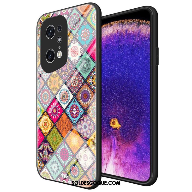 Coque Oppo Find X5 Pro Support Magnétique Patchwork