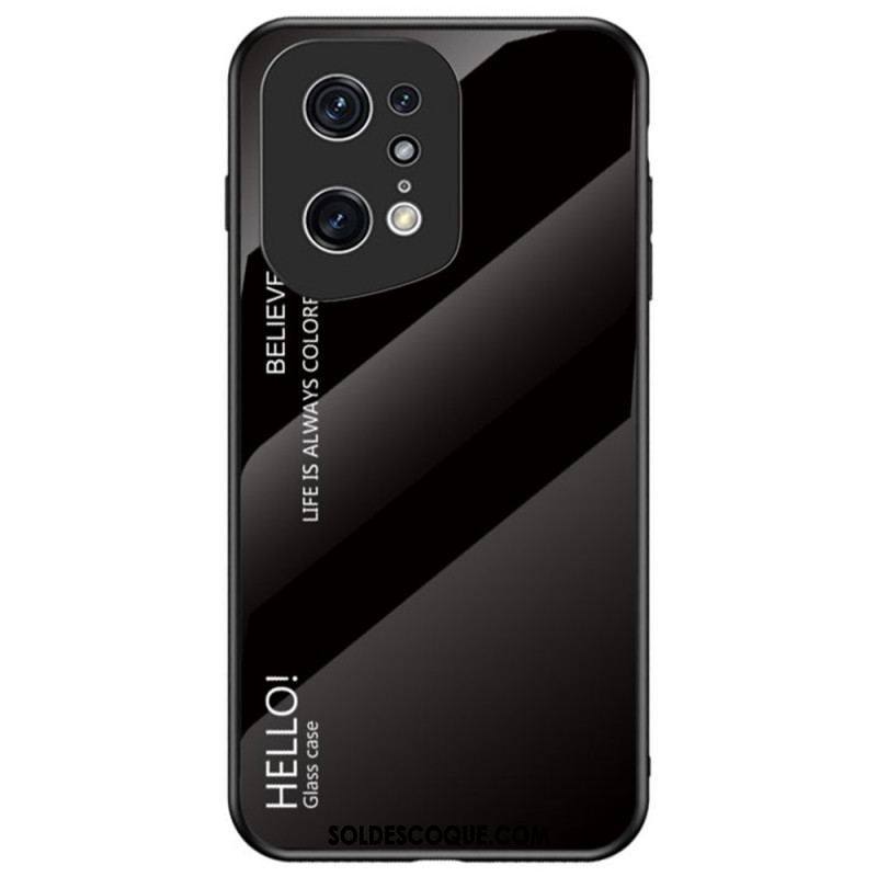 Coque Oppo Find X5 Pro Verre Trempé Hello