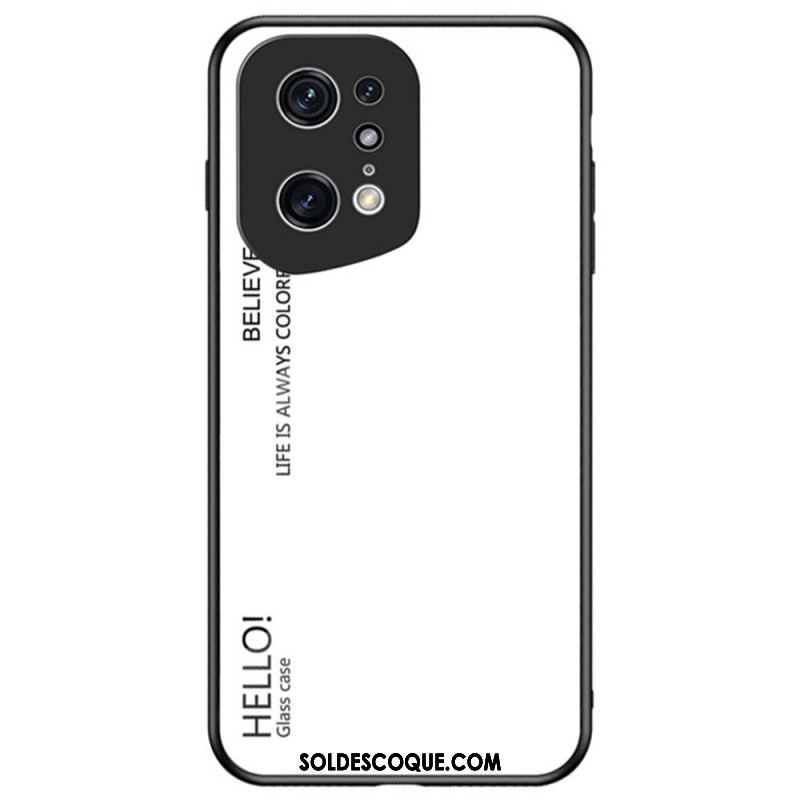 Coque Oppo Find X5 Pro Verre Trempé Hello