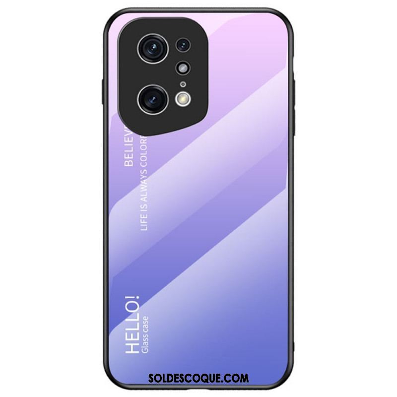 Coque Oppo Find X5 Pro Verre Trempé Hello