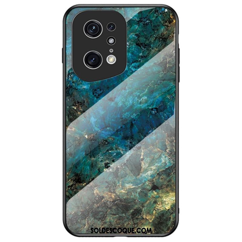 Coque Oppo Find X5 Pro Verre Trempé Marble Colors