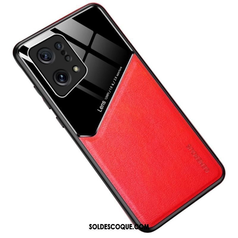 Coque Oppo Find X5 Simili Cuir Haut de Gamme