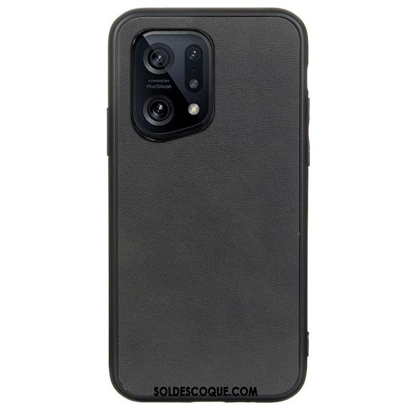 Coque Oppo Find X5 Simili Cuir Texturé