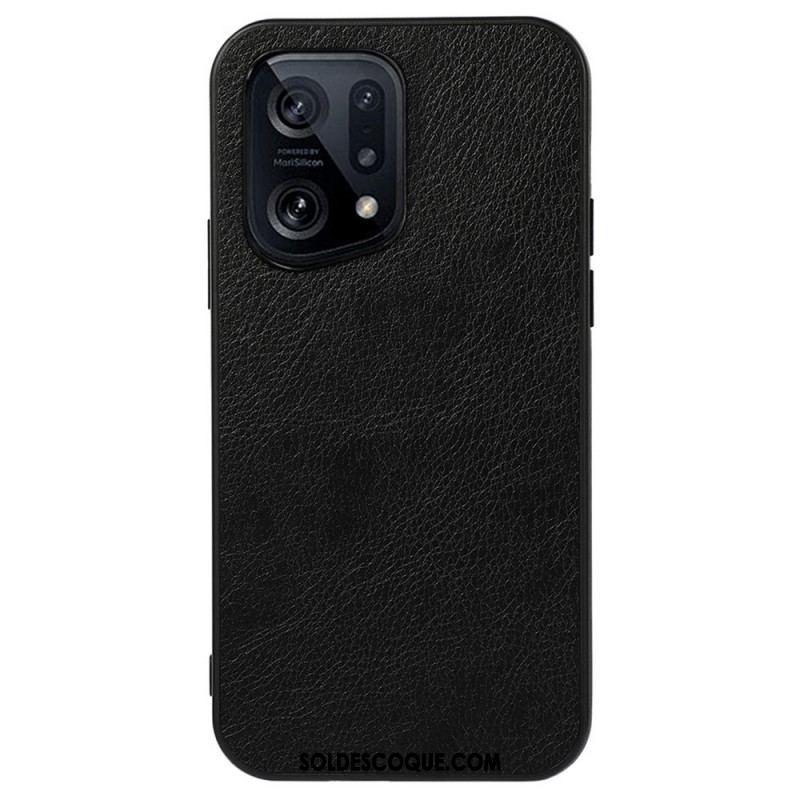 Coque Oppo Find X5 Style Cuir Litch