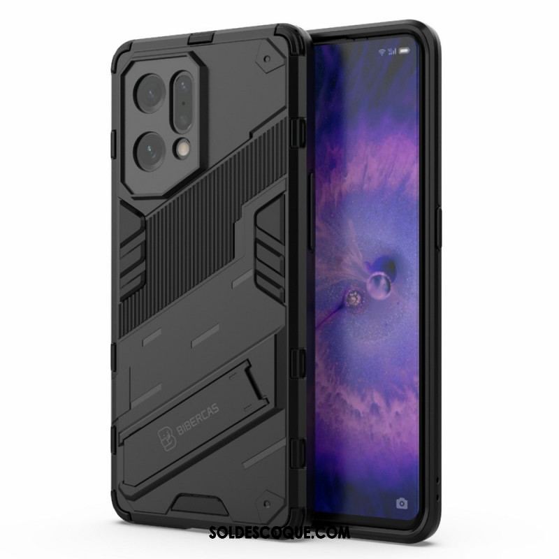 Coque Oppo Find X5 Support Amovible Deux Positions Mains Libres