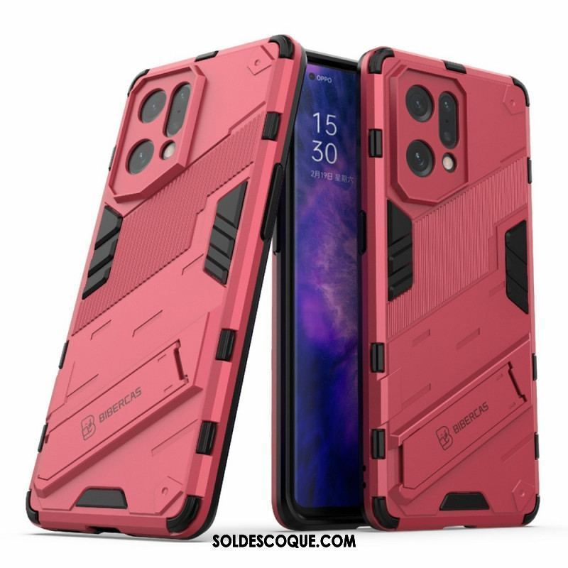 Coque Oppo Find X5 Support Amovible Deux Positions Mains Libres