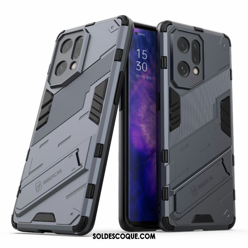 Coque Oppo Find X5 Support Amovible Deux Positions Mains Libres