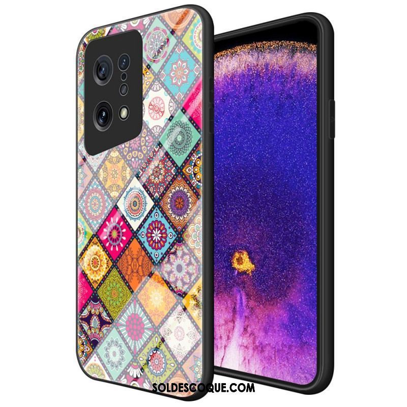 Coque Oppo Find X5 Support Magnétique Patchwork