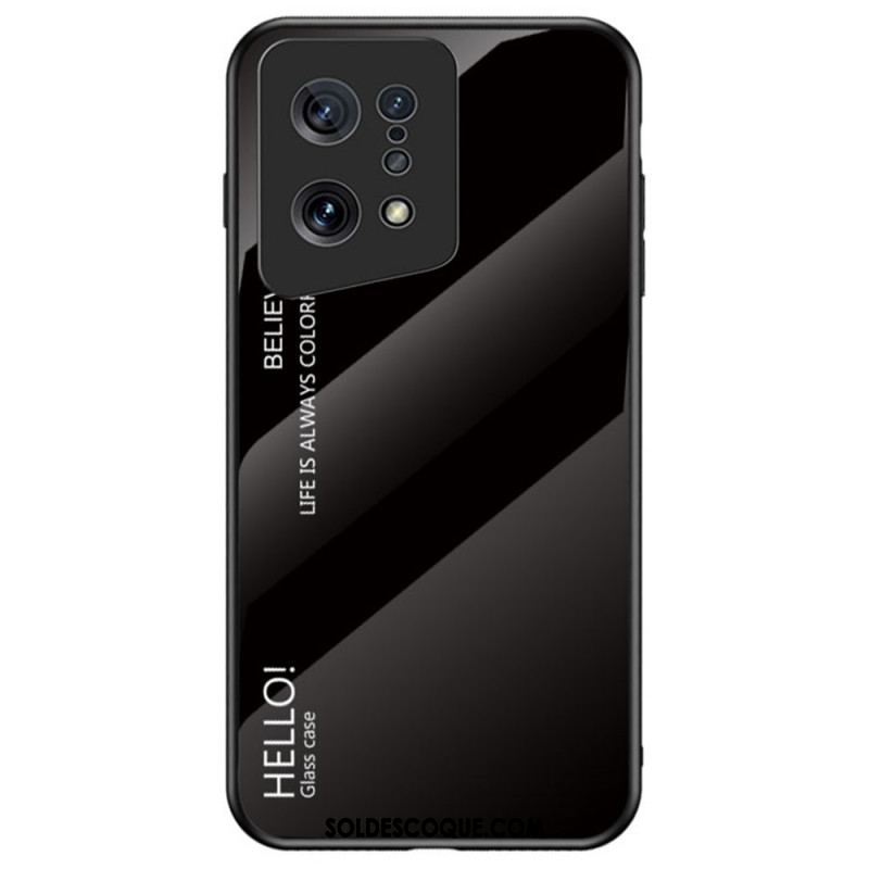 Coque Oppo Find X5 Verre Trempé Hello