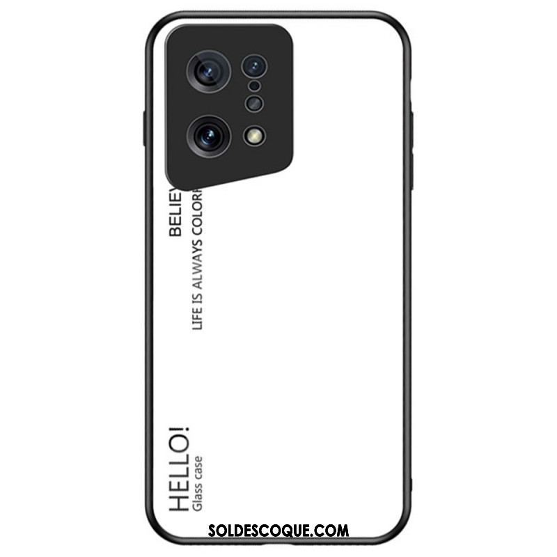 Coque Oppo Find X5 Verre Trempé Hello